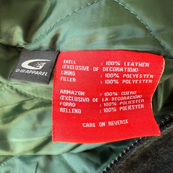 Green Bay Packers Vintage NFL Suede Bomber Jacket Size M - Picture 16 of 16